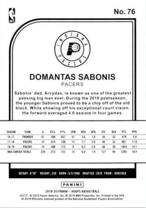 2019-20 Hoops Blue #76 Domantas Sabonis