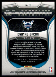 2019-20 Certified #7 Dwayne Bacon