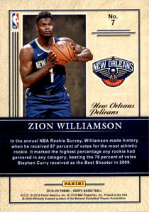 2019-20 Hoops Class of 2019 #7 Zion Williamson