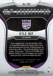2019-20 Certified Mirror Red #190 Kyle Guy