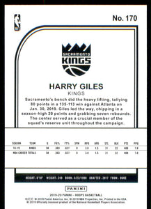 2019-20 Hoops Purple #170 Harry Giles