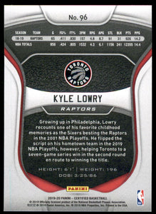 2019-20 Certified Mirror Red #96 Kyle Lowry