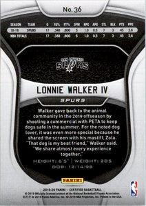 2019-20 Certified #36 Lonnie Walker IV