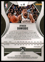 2019-20 Panini Prizm Prizms Red White and Blue #48 Spencer Dinwiddie