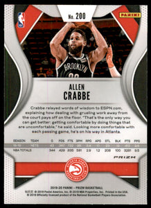 2019-20 Panini Prizm Prizms Pink Ice #200 Allen Crabbe