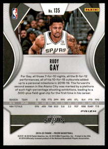 2019-20 Panini Prizm Prizms Silver #135 Rudy Gay