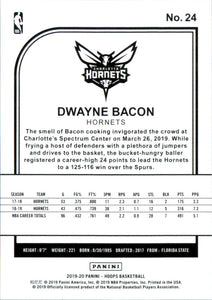 2019-20 Hoops Purple #24 Dwayne Bacon