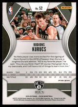 2019-20 Panini Prizm Prizms Hyper #52 Rodions Kurucs