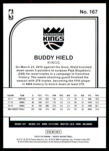 2019-20 Hoops #167 Buddy Hield