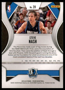 2019-20 Panini Prizm #28 Steve Nash