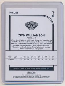 2019-20 Hoops Winter #296 Zion Williamson