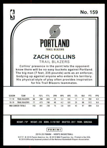 2019-20 Hoops #159 Zach Collins