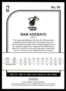 2019-20 Hoops Blue #95 Bam Adebayo