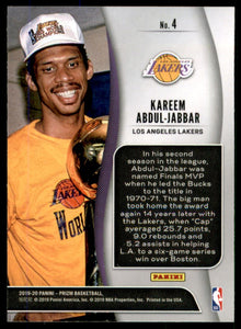 2019-20 Panini Prizm NBA Finalists #4 Kareem Abdul-Jabbar