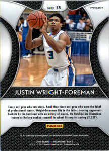 2019-20 Panini Prizm Draft Picks Prizms Green #55 Justin Wright-Foreman