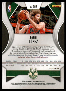 2019-20 Panini Prizm Prizms Ruby Wave #206 Robin Lopez