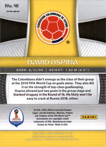 2018 Panini Prizm World Cup Prizms Lazer #41 David Ospina