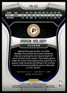 2019-20 Certified #53 Aaron Holiday