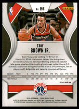 2019-20 Panini Prizm Prizms Orange Ice #196 Troy Brown Jr.