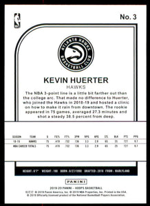 2019-20 Hoops #3 Kevin Huerter