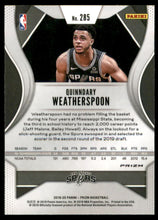 2019-20 Panini Prizm Prizms Green #285 Quinndary Weatherspoon