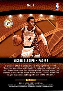 2019-20 Hoops Lights Camera Action #7 Victor Oladipo