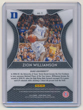 2019-20 Panini Prizm Draft Picks #1 Zion Williamson