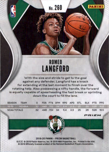 2019-20 Panini Prizm Prizms Red White and Blue #260 Romeo Langford
