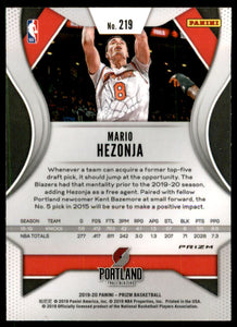 2019-20 Panini Prizm Prizms Pink Ice #219 Mario Hezonja