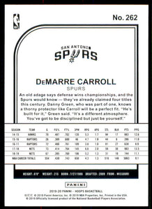 2019-20 Hoops #262 DeMarre Carroll