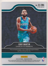 2019-20 Panini Prizm Sensational Swatches Prizms Orange Ice #31 Cody Martin