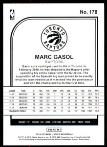 2019-20 Hoops #178 Marc Gasol