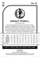 2019-20 Hoops Blue #45 Dwight Powell