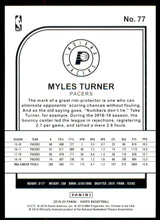 2019-20 Hoops #77 Myles Turner