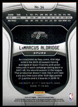 2019-20 Certified Mirror Blue #34 LaMarcus Aldridge