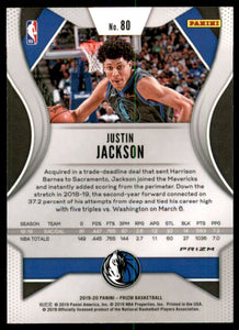 2019-20 Panini Prizm Prizms Green #80 Justin Jackson