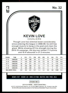 2019-20 Hoops #32 Kevin Love