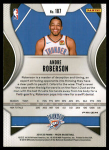 2019-20 Panini Prizm Prizms Orange Ice #187 Andre Roberson