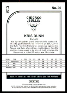 2019-20 Hoops #26 Kris Dunn