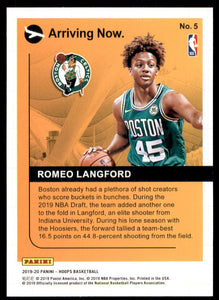 2019-20 Hoops Arriving Now #5 Romeo Langford