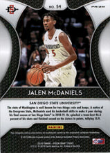 2019-20 Panini Prizm Draft Picks Prizms Pink Pulsar #54 Jalen McDaniels