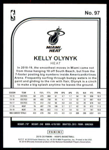 2019-20 Hoops #97 Kelly Olynyk