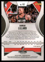 2019-20 Panini Prizm Prizms Hyper #112 Damian Lillard