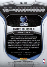 2019-20 Certified Mirror Blue #126 Andre Iguodala