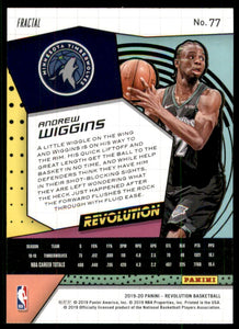 2019-20 Panini Revolution Fractal #77 Andrew Wiggins