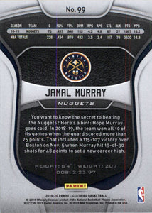 2019-20 Certified Mirror Red #99 Jamal Murray