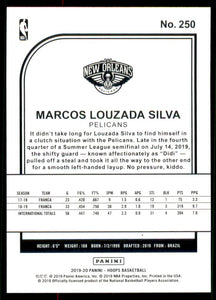 2019-20 Hoops #250 Marcos Louzada Silva RC