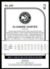 2019-20 Hoops #299 De'Andre Hunter