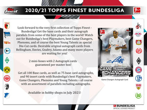 2020-21 Topps Finest Bundesliga Soccer Hobby Pack