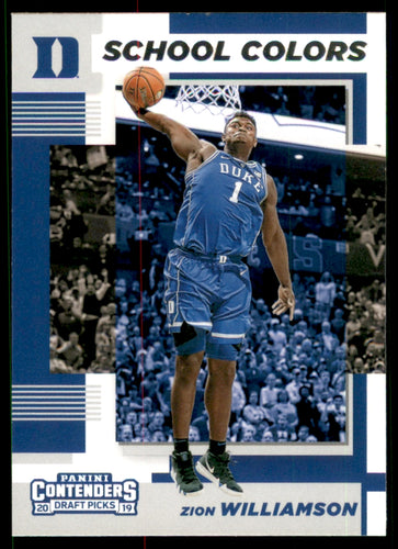 2019-20 Panini Contenders Draft Picks School Colors #1 Zion Williamson